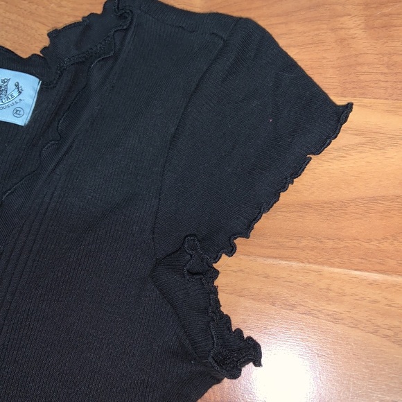 Original Juicy Couture Cap Sleeve Ruffle Edge Top - Picture 4 of 8